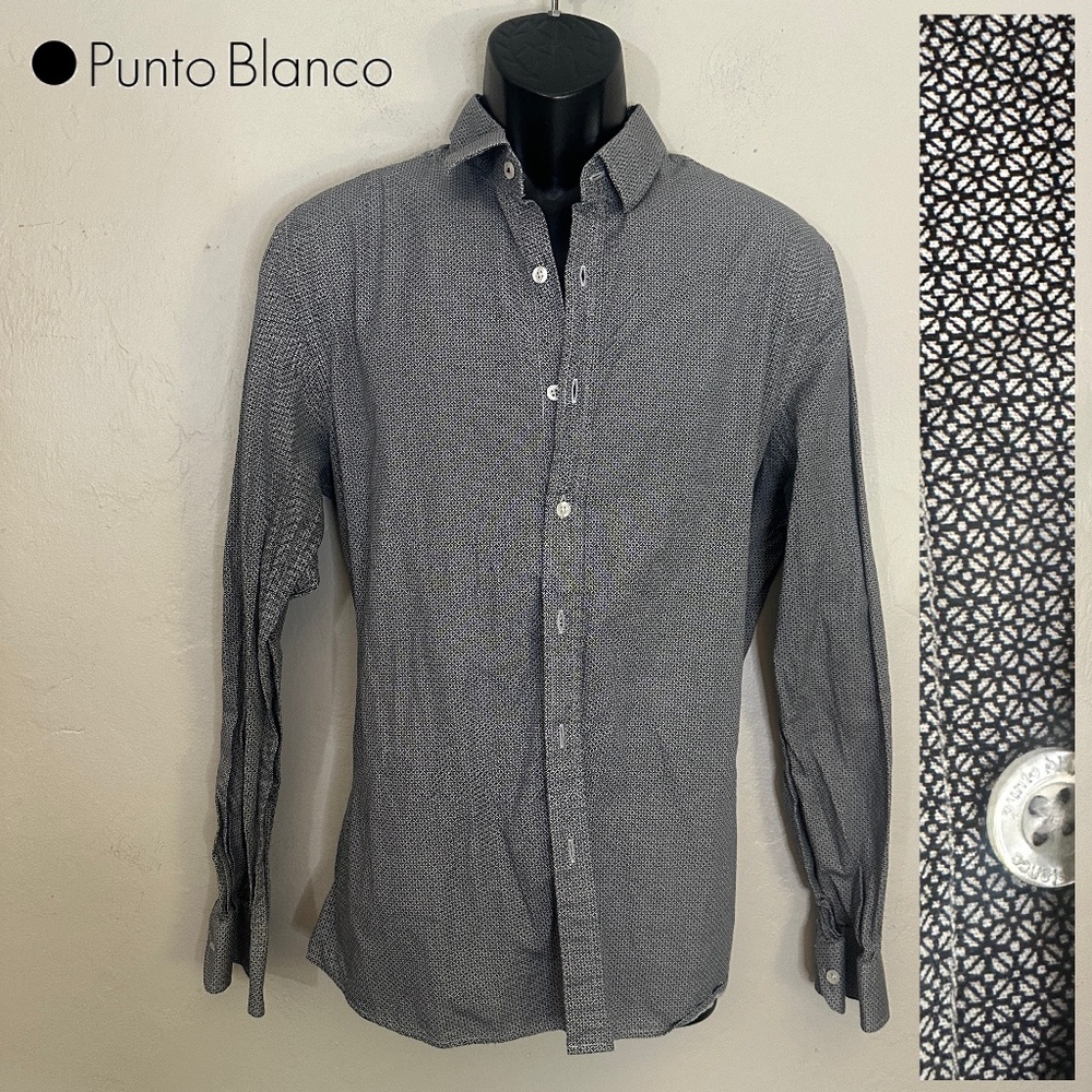 Punto Blanco Long Sleeve Shirt XL Gently worn 100% cotton 22" armpit to armpit